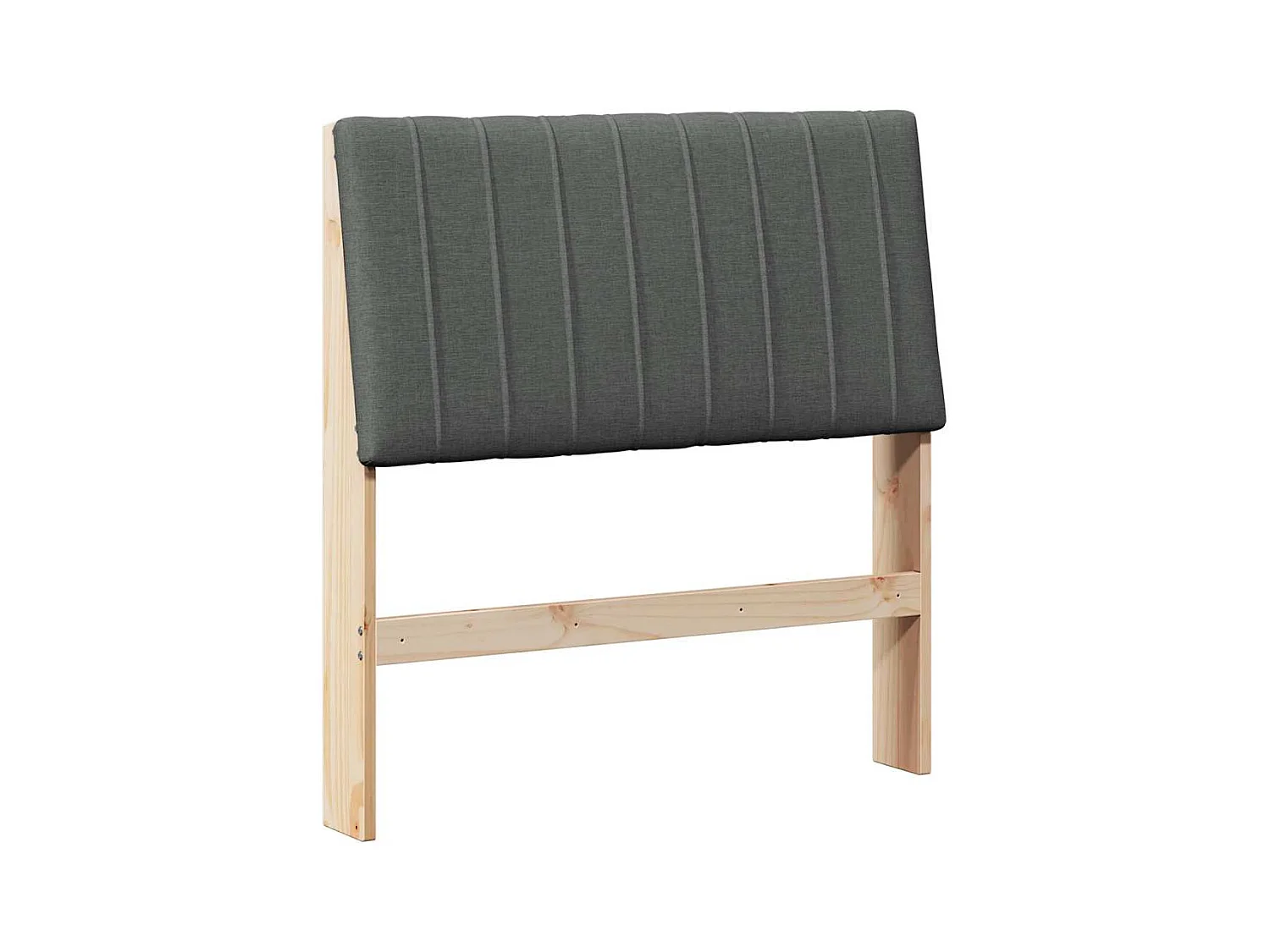 Cabecero tapizado Gris oscuro 90 cm Madera de pino macizo