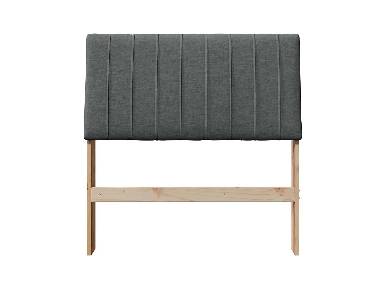 Cabecero tapizado Gris oscuro 90 cm Madera de pino macizo