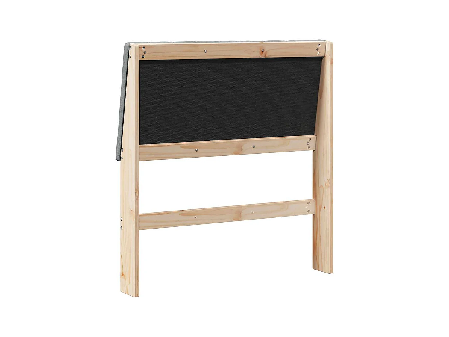 Cabecero tapizado Gris oscuro 90 cm Madera de pino macizo