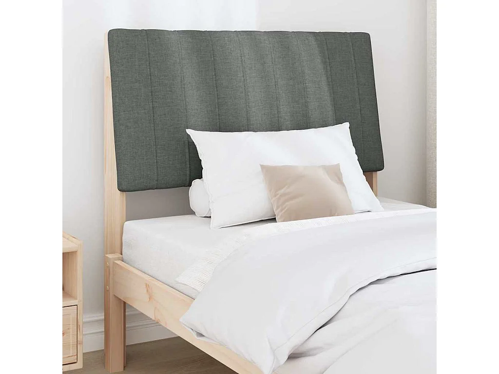 Cabeceira estofada Cinza Escuro 90 cm