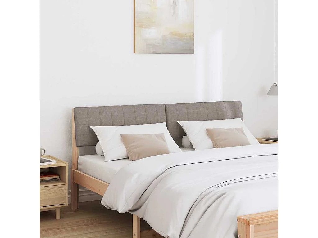 Cabeceira estofada Cinzento-acastanhado 160 cm