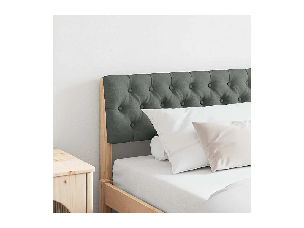 Cabeceira estofada Cinza Escuro 180 cm