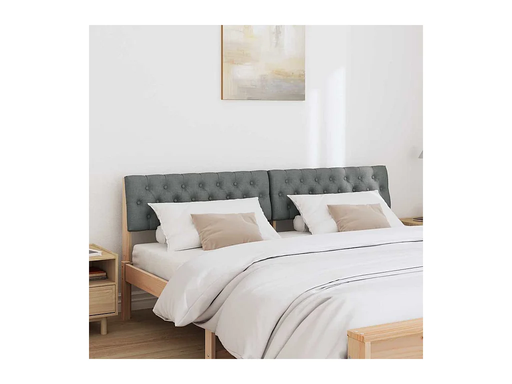 Cabeceira estofada Cinza Escuro 180 cm