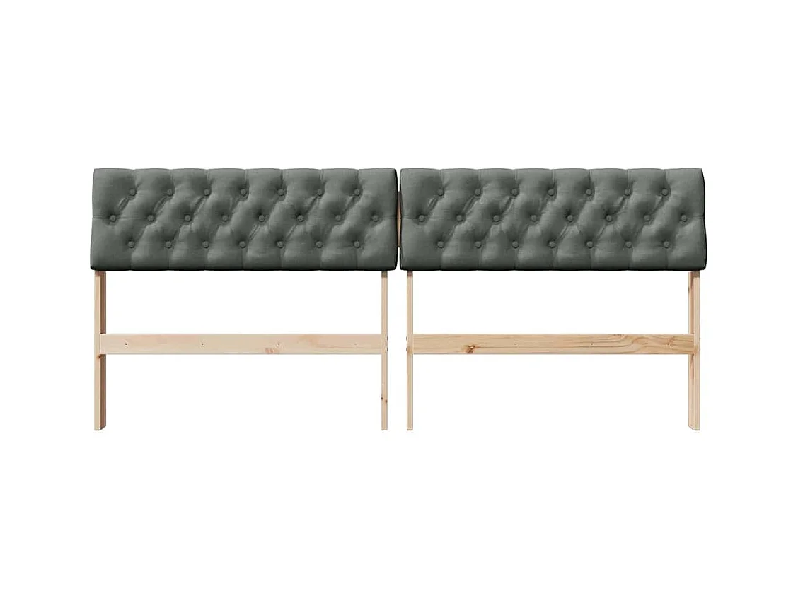Cabeceira estofada Cinza Escuro 180 cm