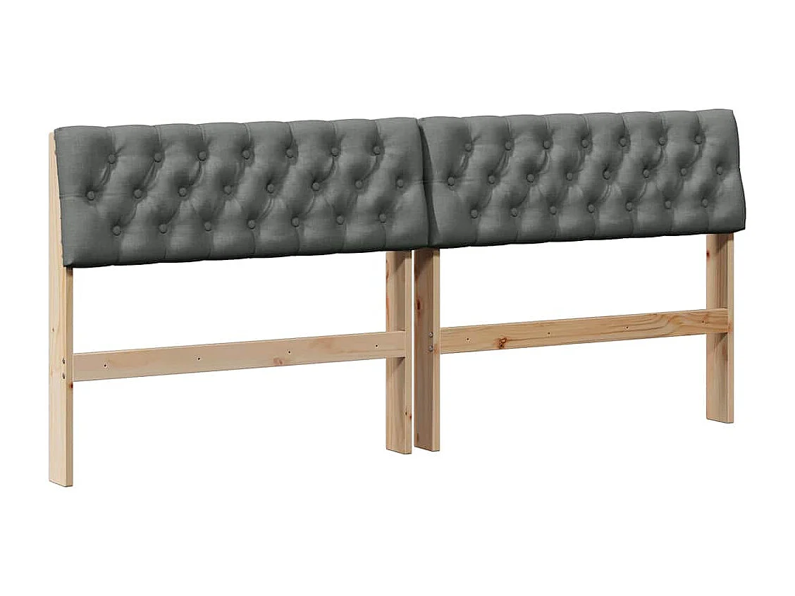 Cabeceira estofada Cinza Escuro 180 cm