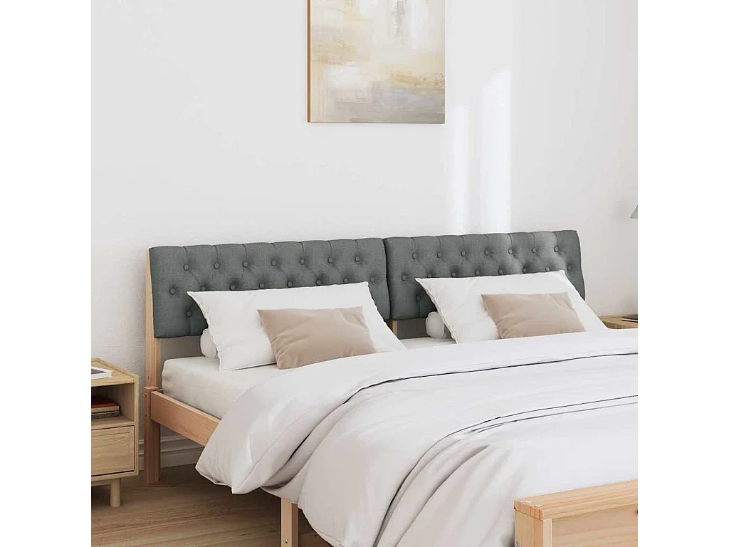 Cabeceira estofada Cinza Escuro 180 cm