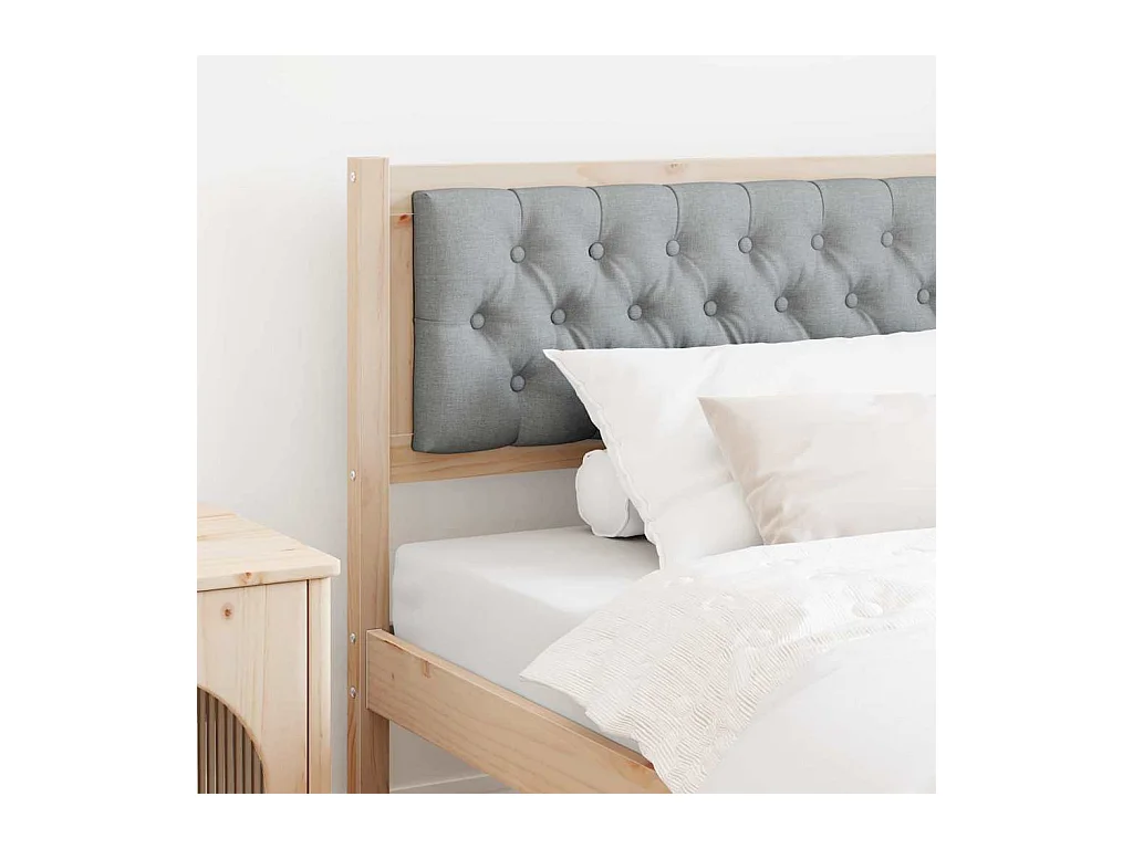 Cabeceira Marrom e cinza claro 100 cm Madeira de pinho maciça