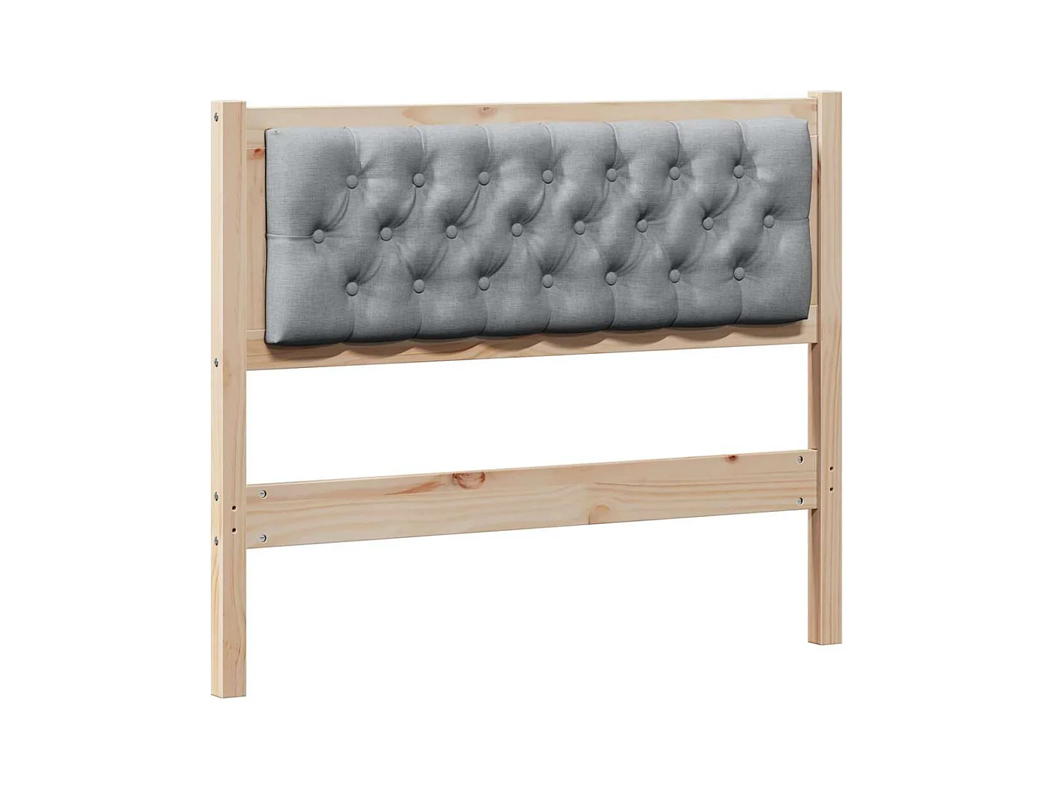 Cabeceira Marrom e cinza claro 100 cm Madeira de pinho maciça