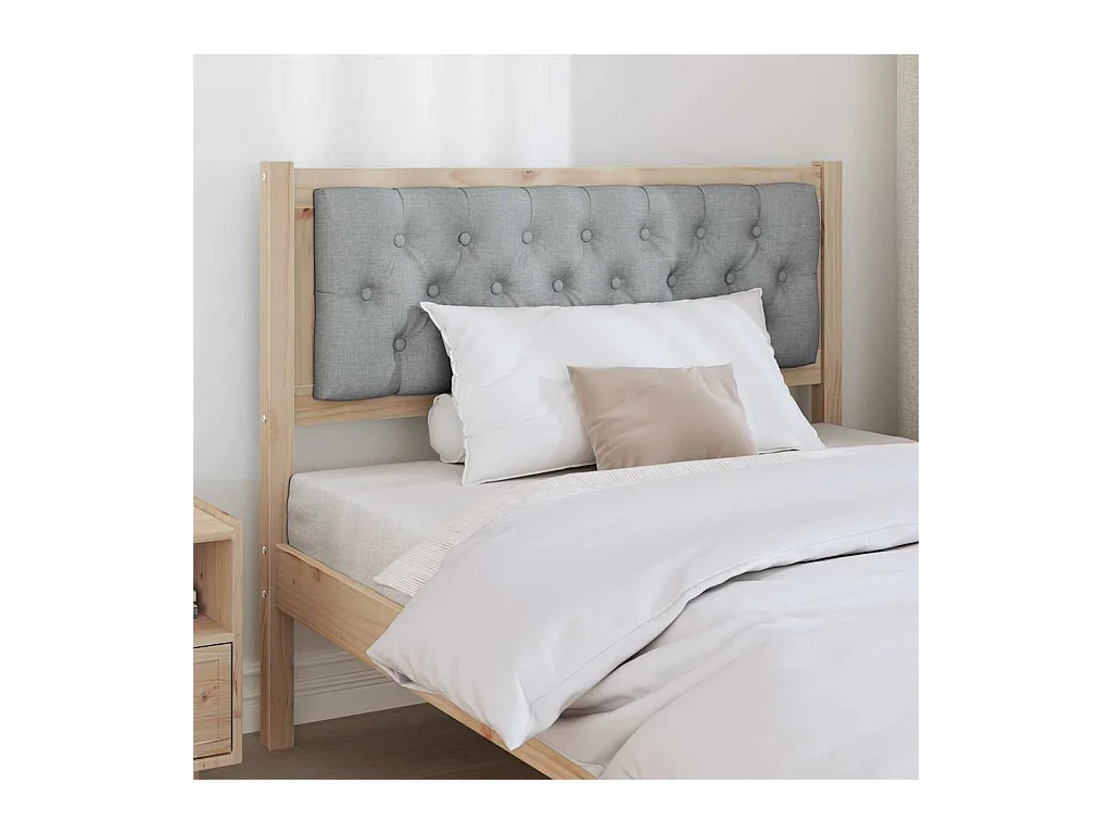 Cabeceira Marrom e cinza claro 100 cm Madeira de pinho maciça