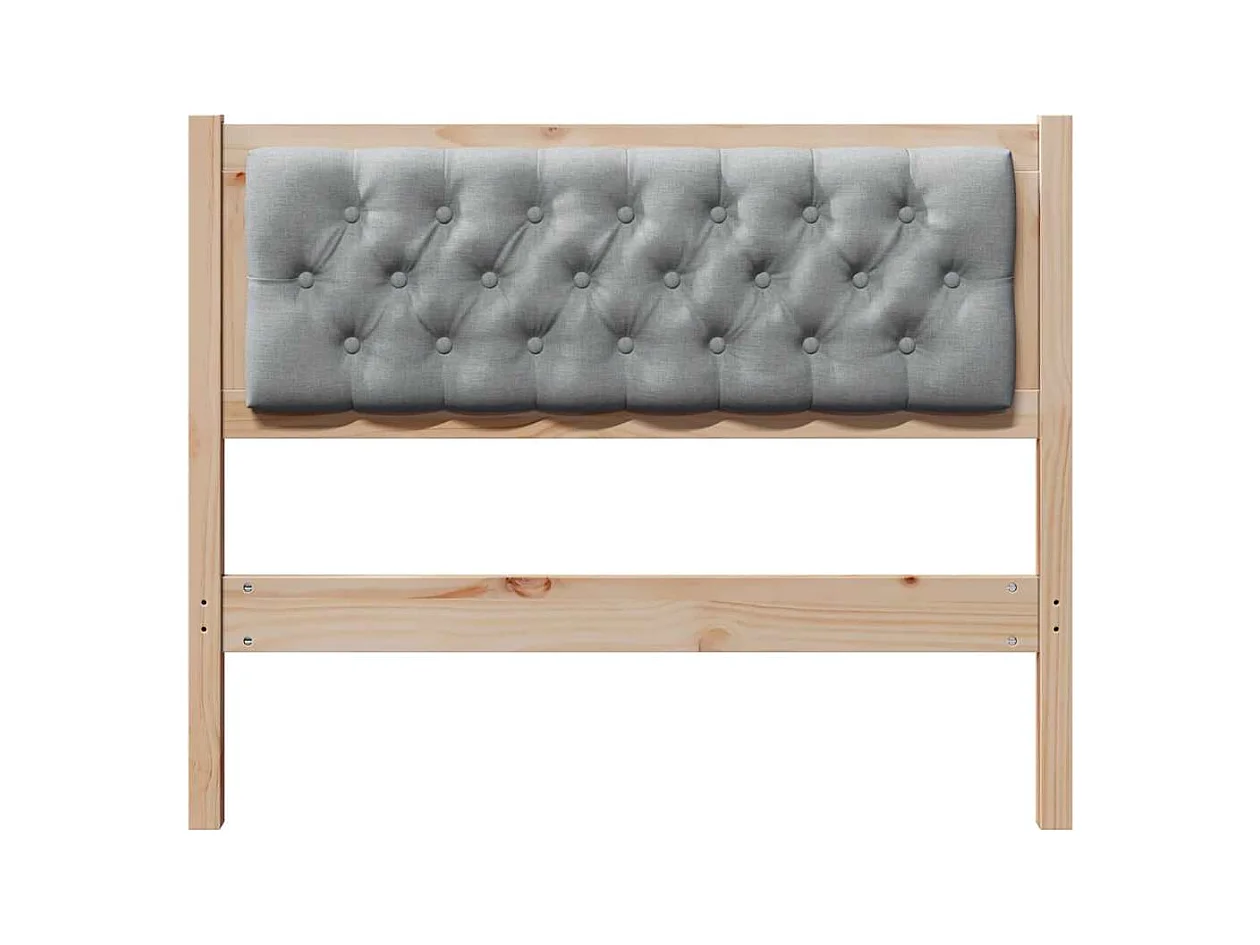 Cabeceira Marrom e cinza claro 100 cm Madeira de pinho maciça