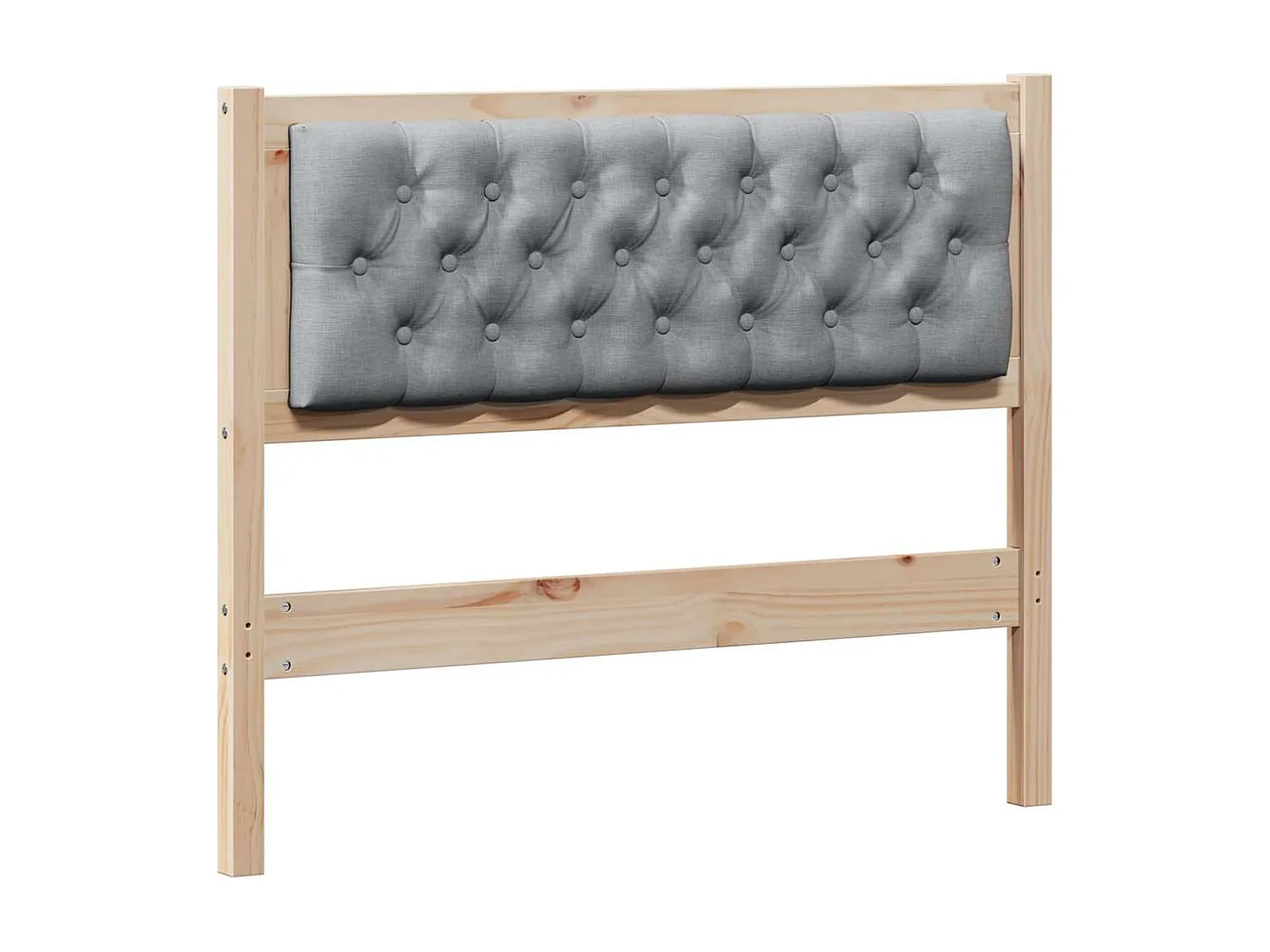 Cabeceira Marrom e cinza claro 100 cm Madeira de pinho maciça