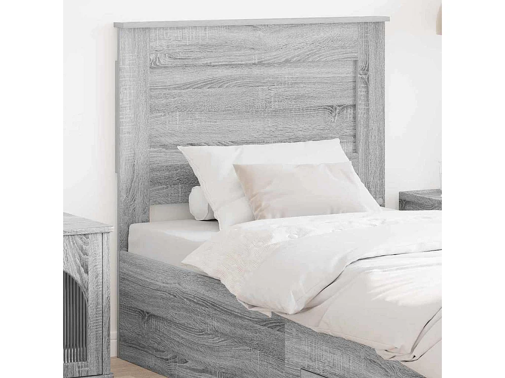 Tête de lit Gris Sonoma 90 cm Bois d'ingénierie