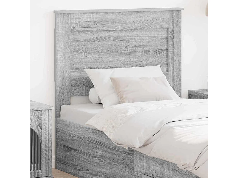 Tête de lit Gris Sonoma 90 cm Bois d'ingénierie
