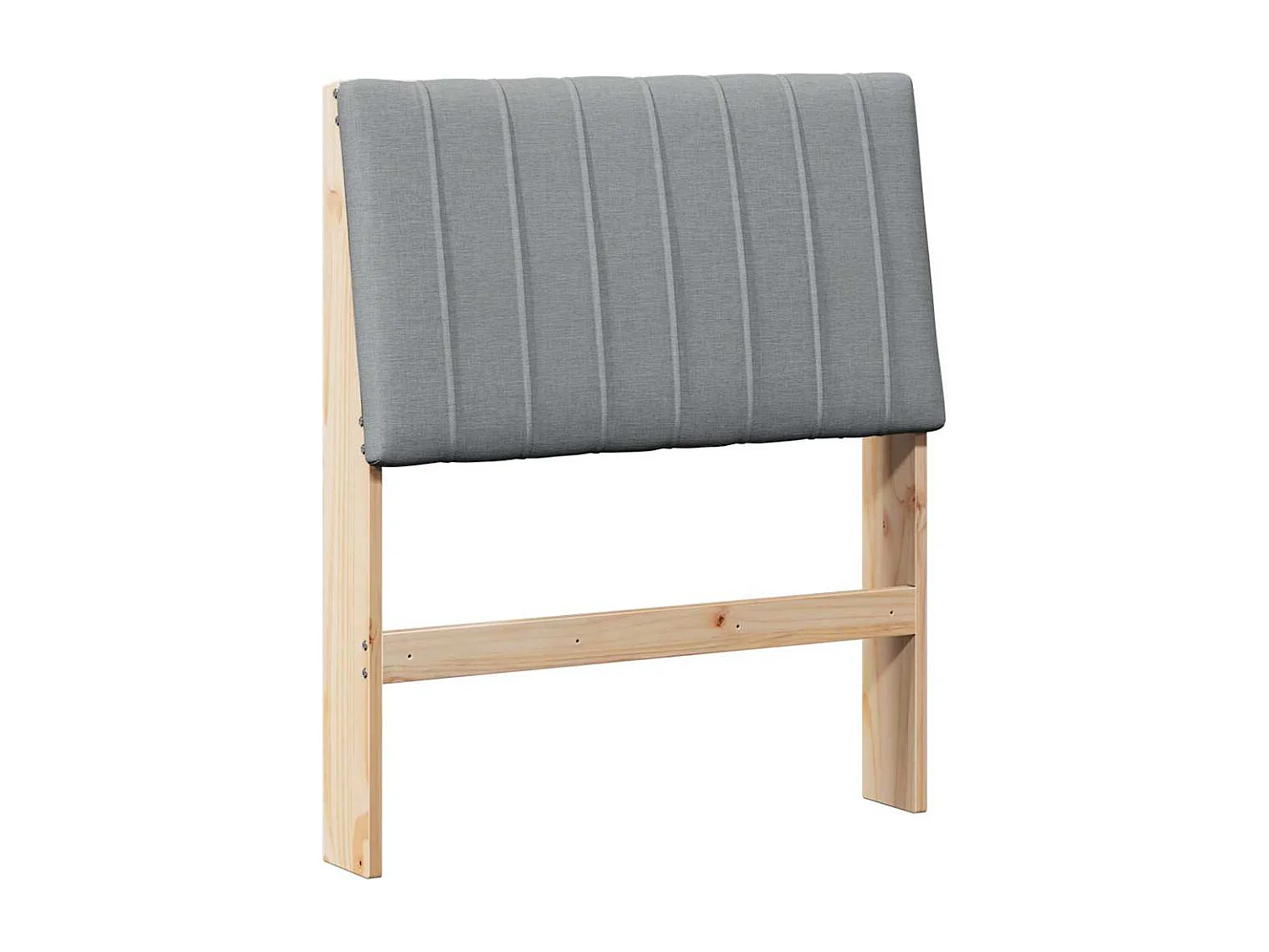 Cabecero tapizado Gris Claro 75 cm Madera de pino macizo