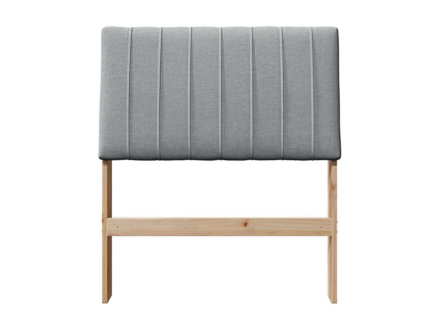 Cabecero tapizado Gris Claro 75 cm Madera de pino macizo