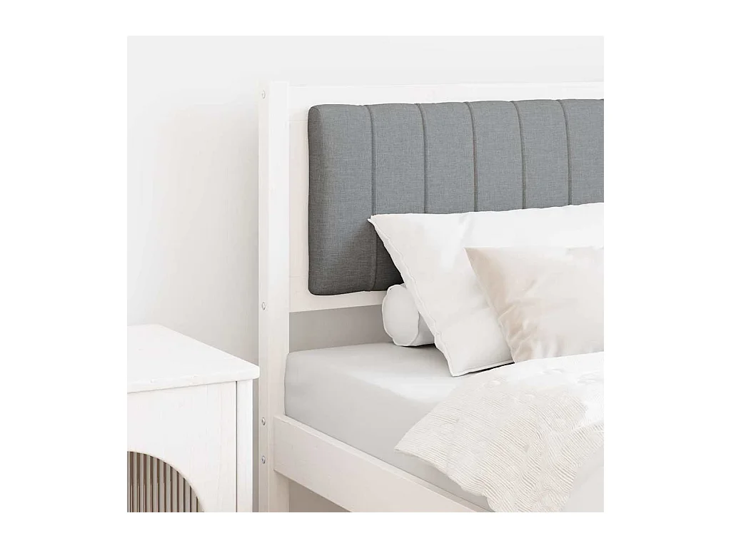 Cabecero tapizado 75 cm Madera de Pino Sólido y Tela