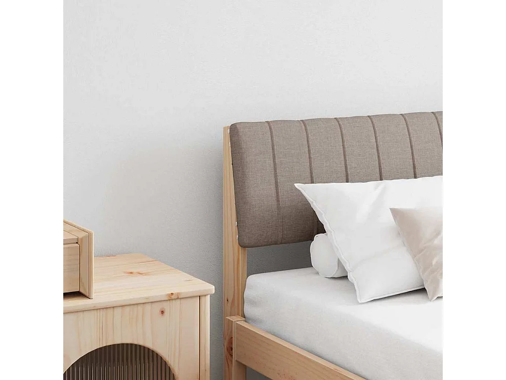 Cabeceira estofada Cinzento-acastanhado 180 cm