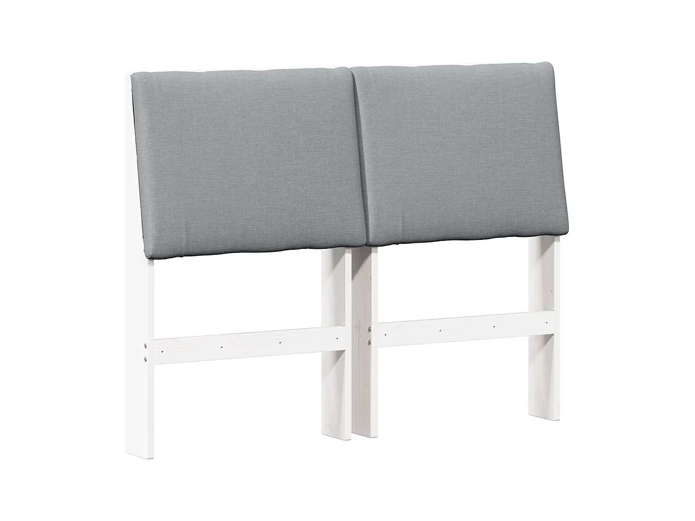 Cabeceira estofada Cinzento-claro 135 cm