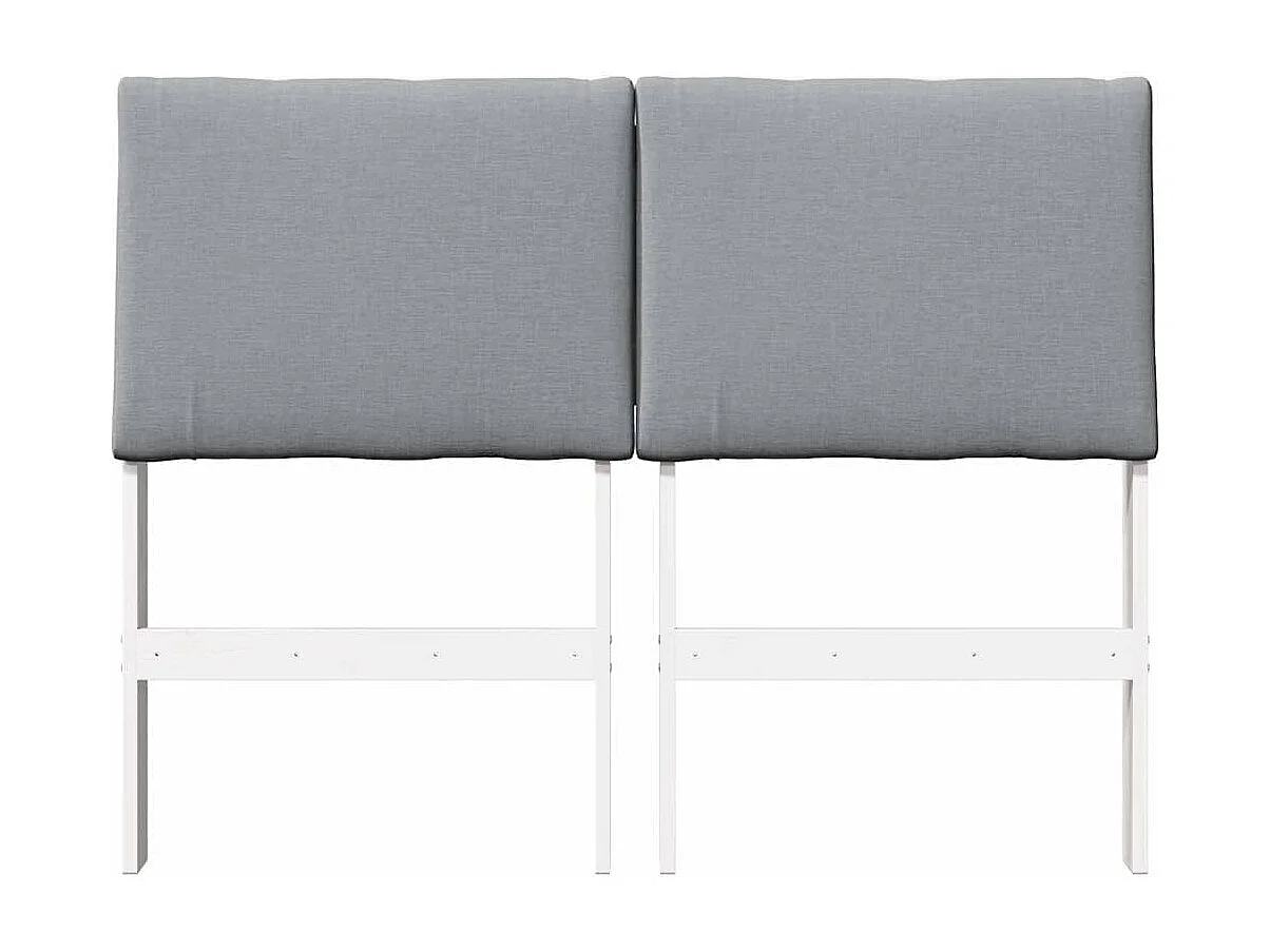 Cabecero tapizado Gris Claro 135 cm Madera de pino macizo