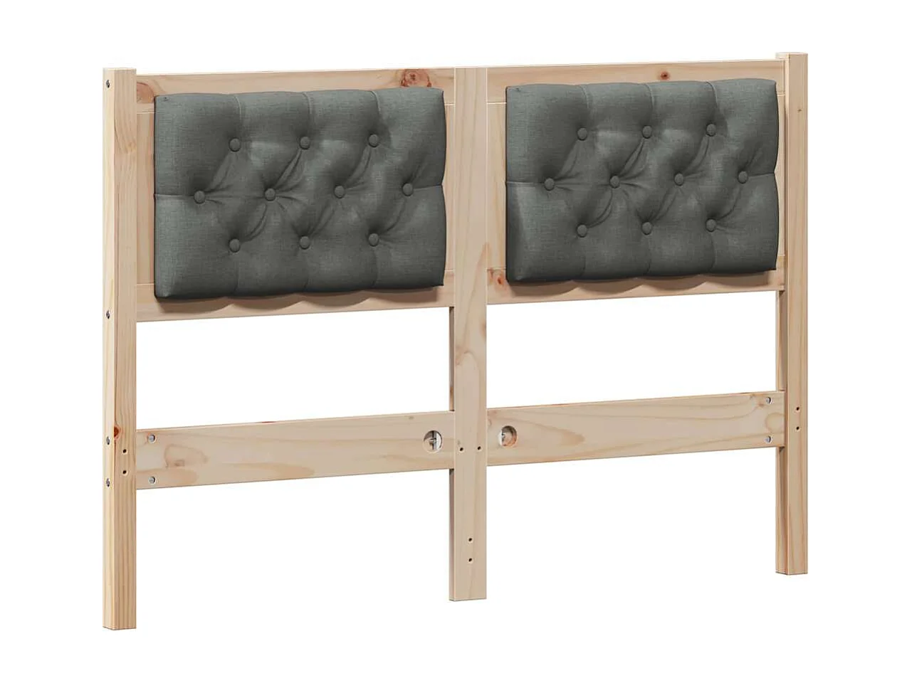 Tête de lit marron et gris foncé 120 cm Bois massif en pin