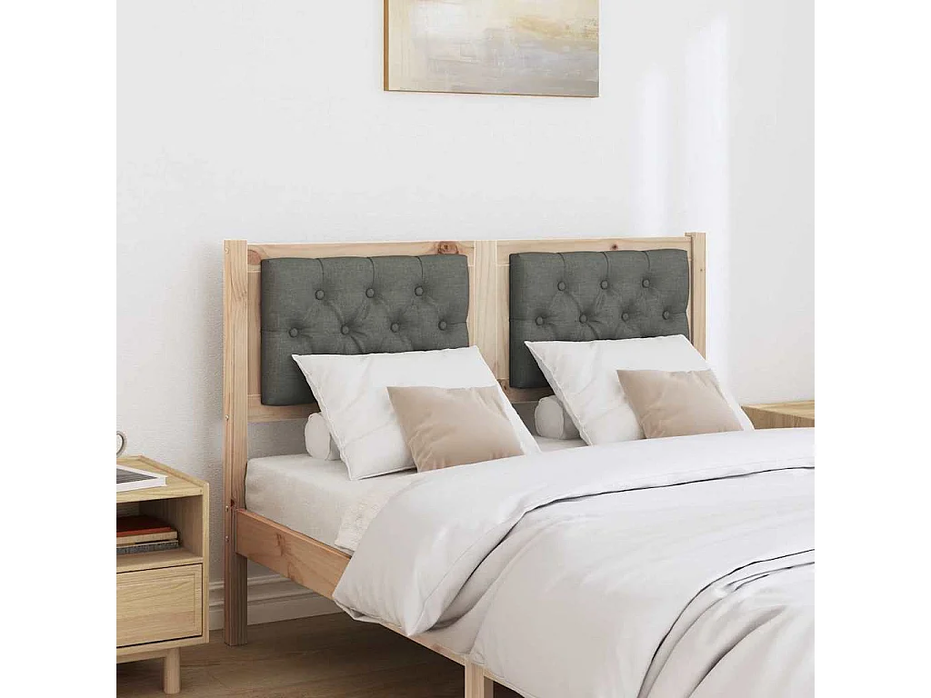 Tête de lit marron et gris foncé 120 cm Bois massif en pin