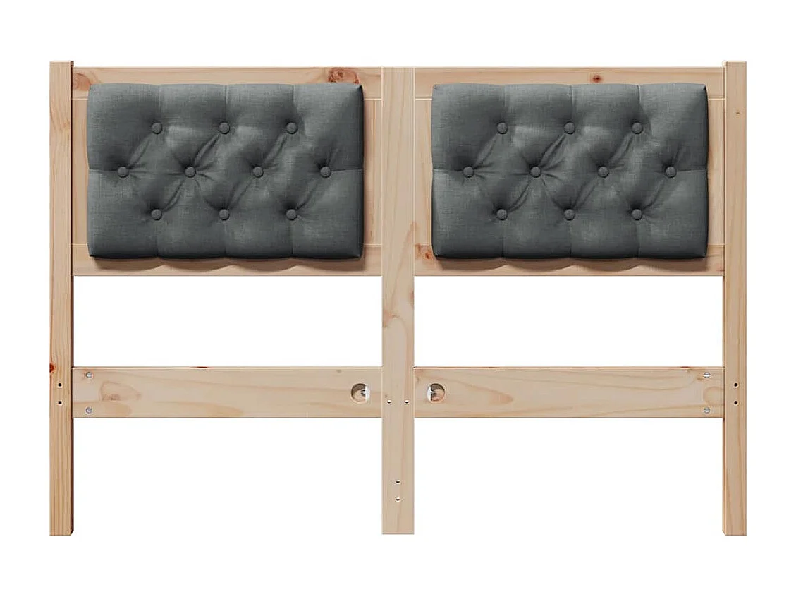 Tête de lit marron et gris foncé 120 cm Bois massif en pin