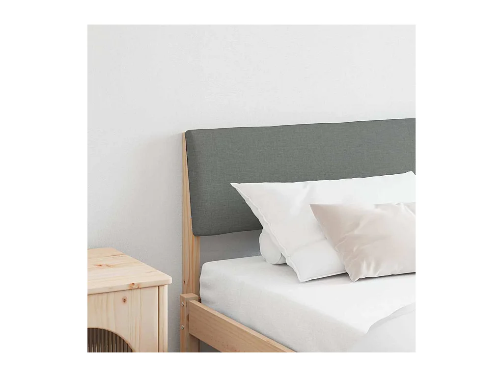 Tête de lit capitonnée Gris foncé 180 cm Pin massif