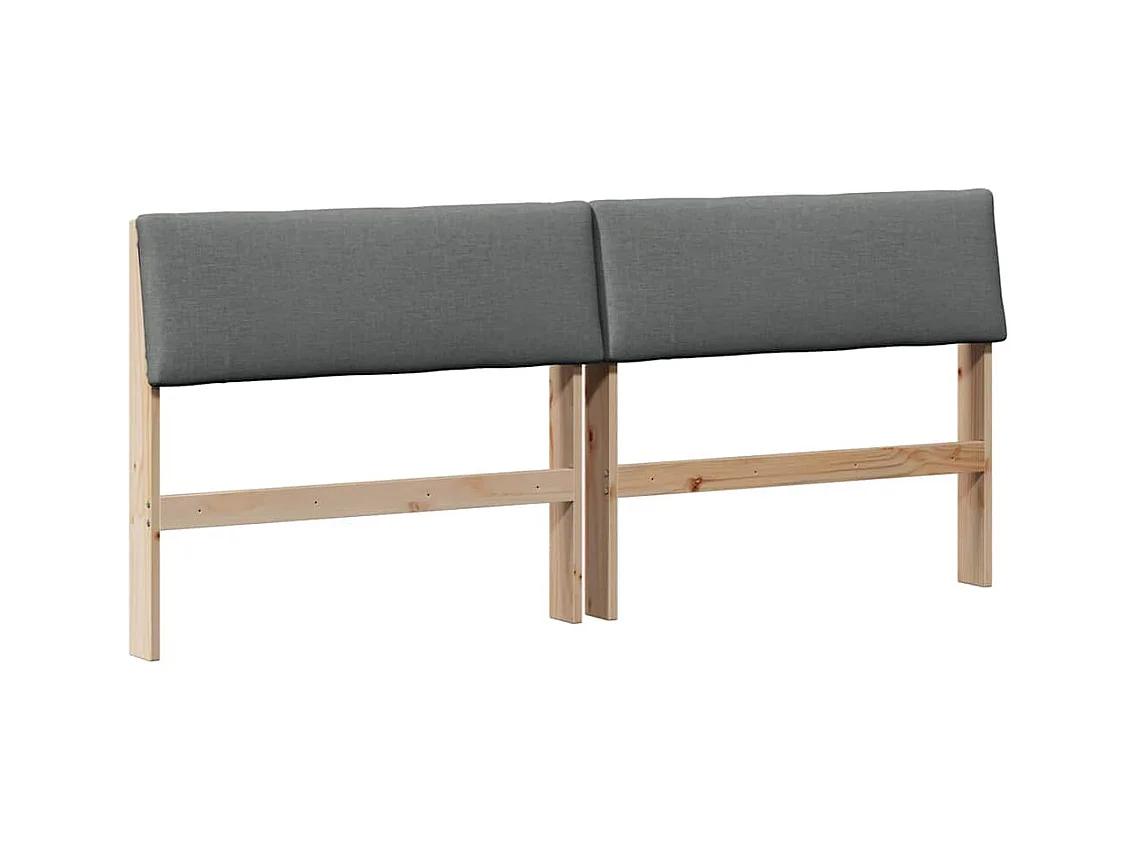 Tête de lit capitonnée Gris foncé 180 cm Pin massif