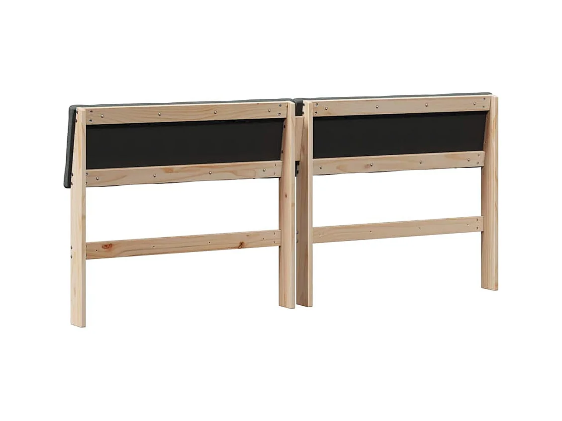 Tête de lit capitonnée Gris foncé 180 cm Pin massif