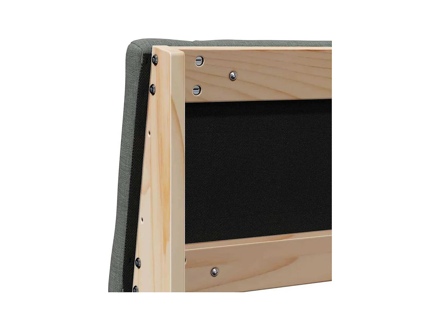 Tête de lit capitonnée Gris foncé 180 cm Pin massif