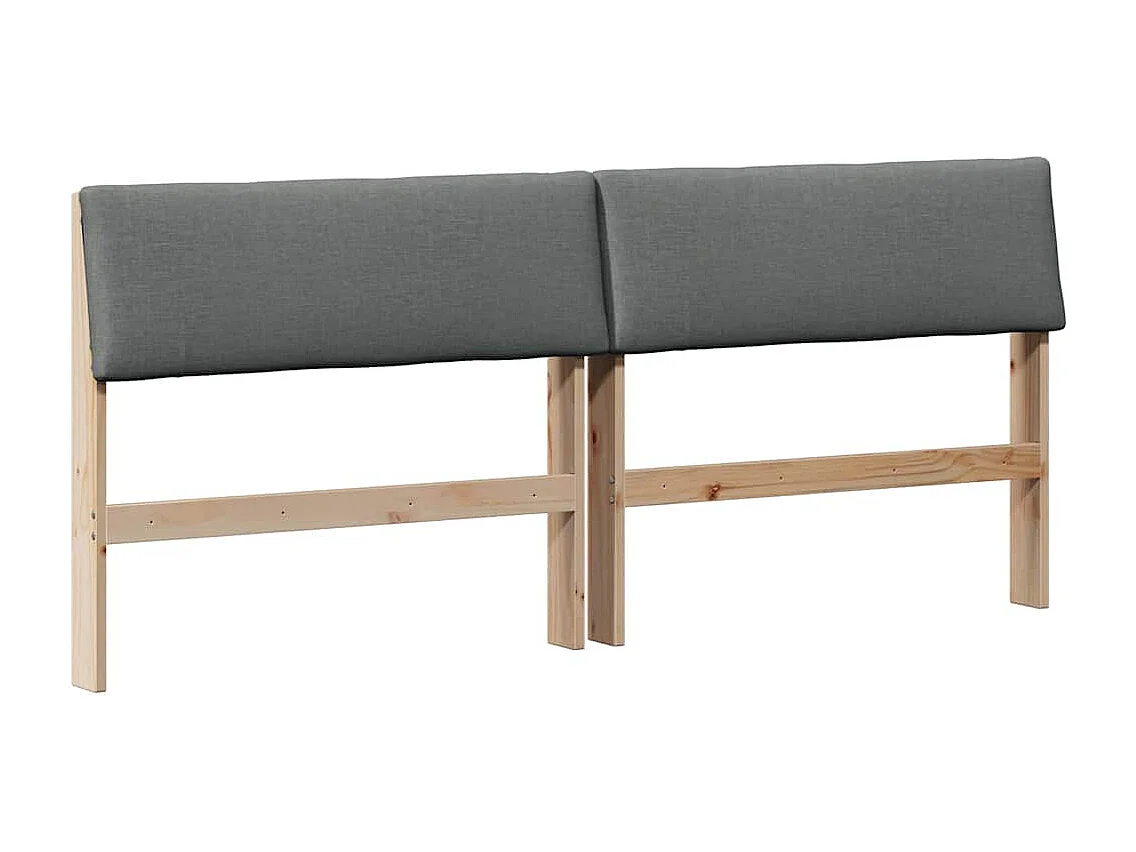 Tête de lit capitonnée Gris foncé 180 cm Pin massif