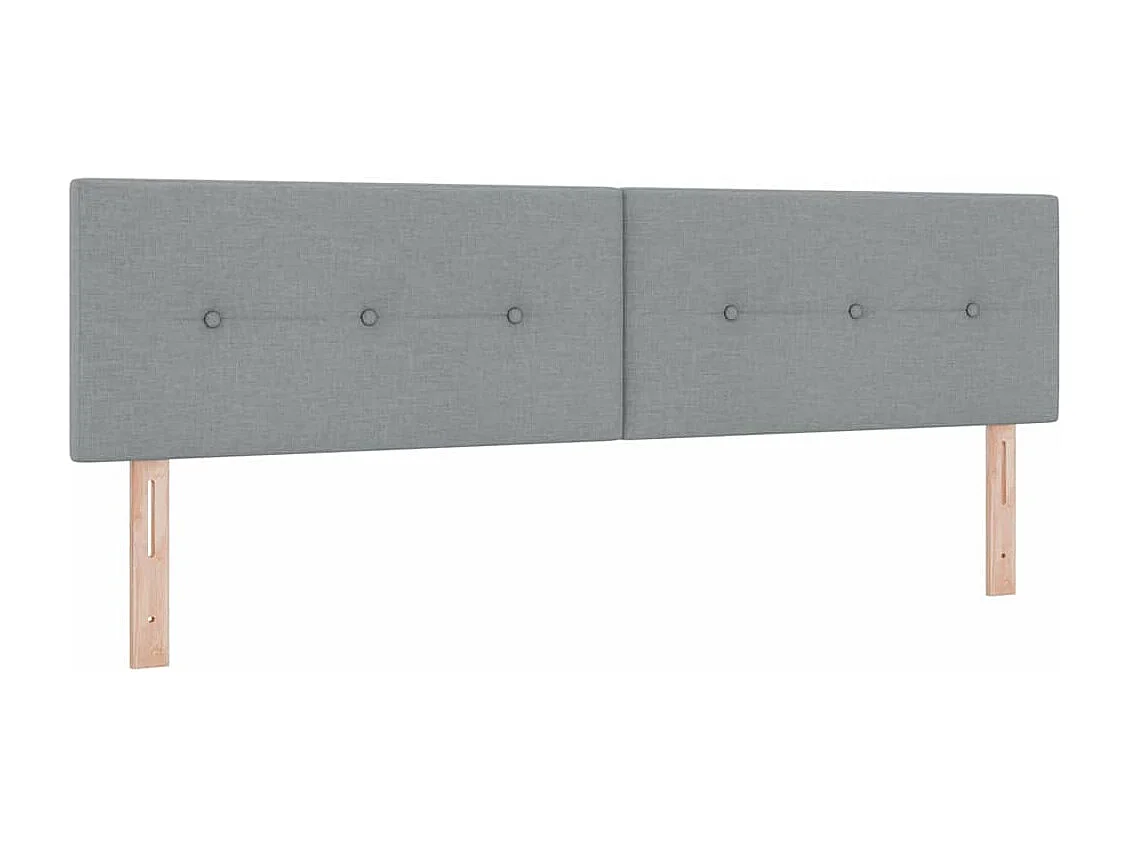Tête de lit avec tête de lit Gris clair 180 cm tissu