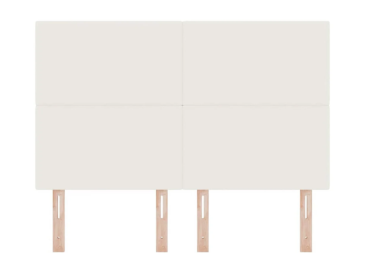 Tête de lit LED avec des lumières à LED Crème 144 cm tissu