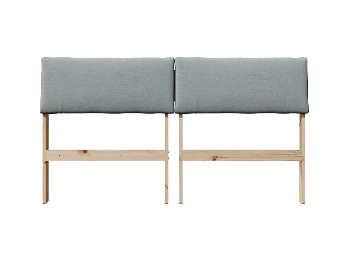 Tête de lit capitonnée Gris clair 160 cm Pin massif