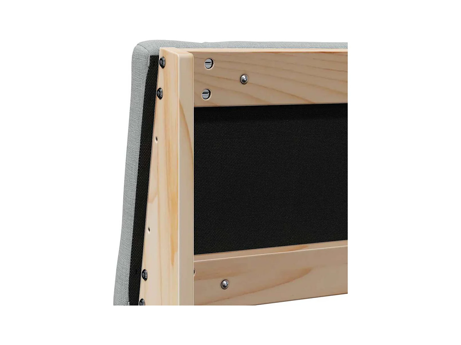 Tête de lit capitonnée Gris clair 160 cm Pin massif