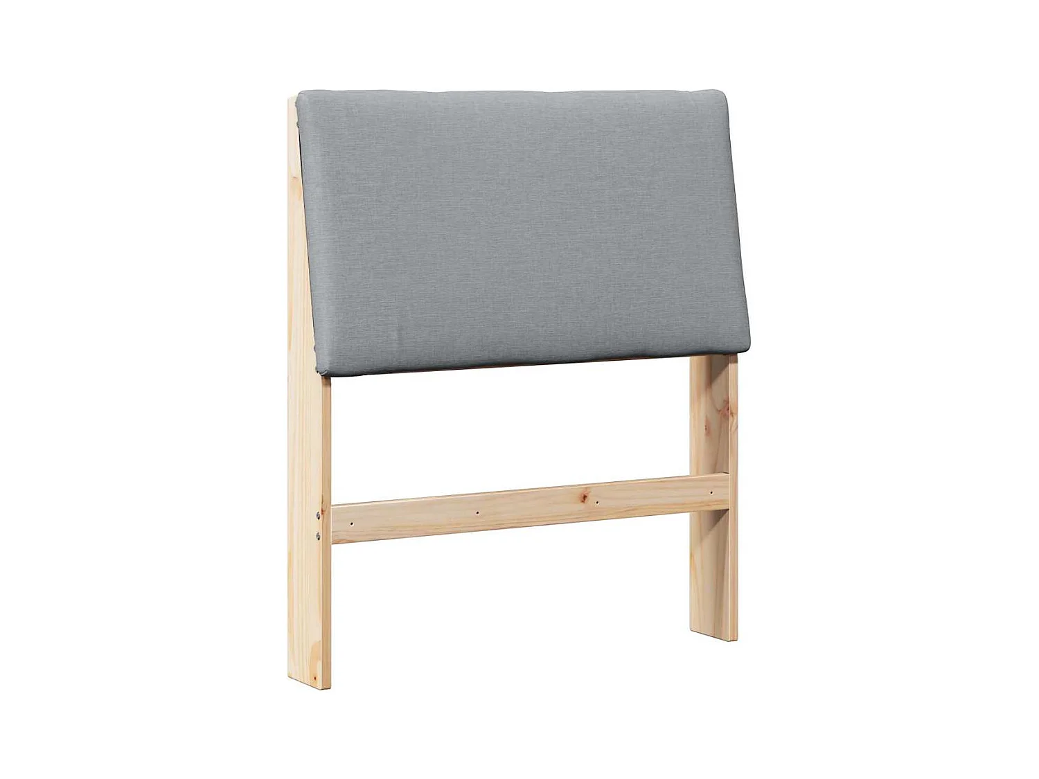 Cabecero tapizado Gris Claro 80 cm Madera de pino macizo