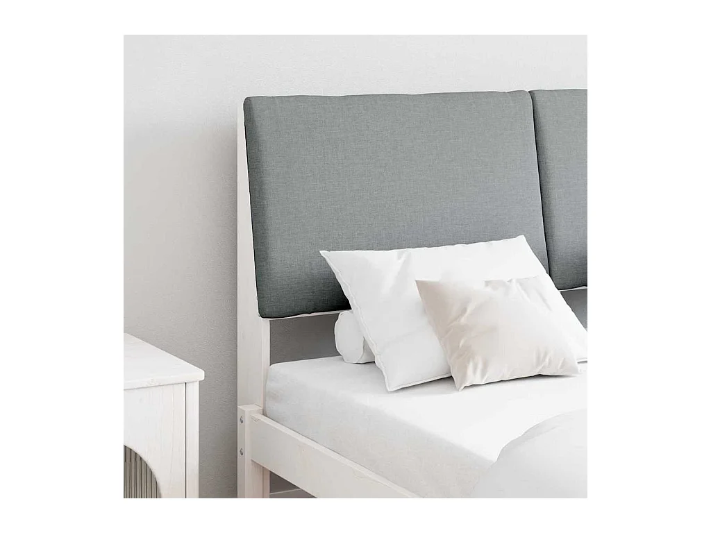 Cabeceira estofada Cinzento-claro 150 cm