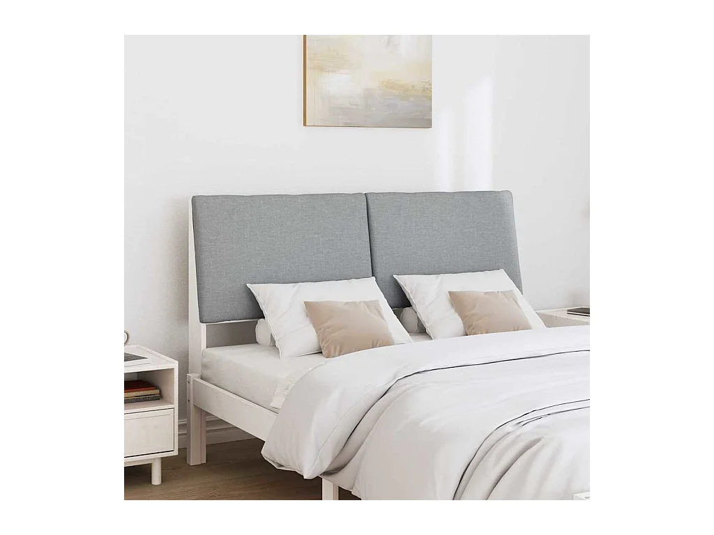 Cabeceira estofada Cinzento-claro 150 cm