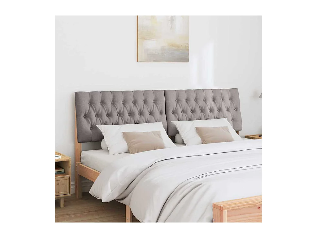 Cabeceira estofada Cinzento-acastanhado 180 cm