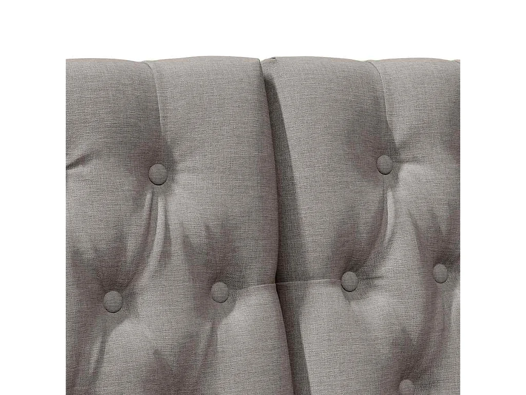 Tête de lit capitonnée Taupe 180 cm Pin massif