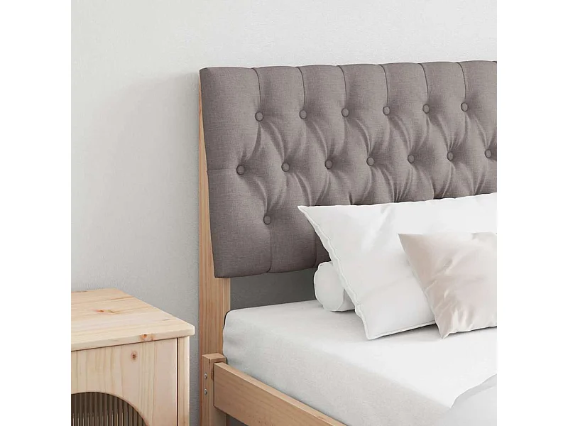 Gestoffeerd hoofdbord Taupe 180 cm Massief grenenhout