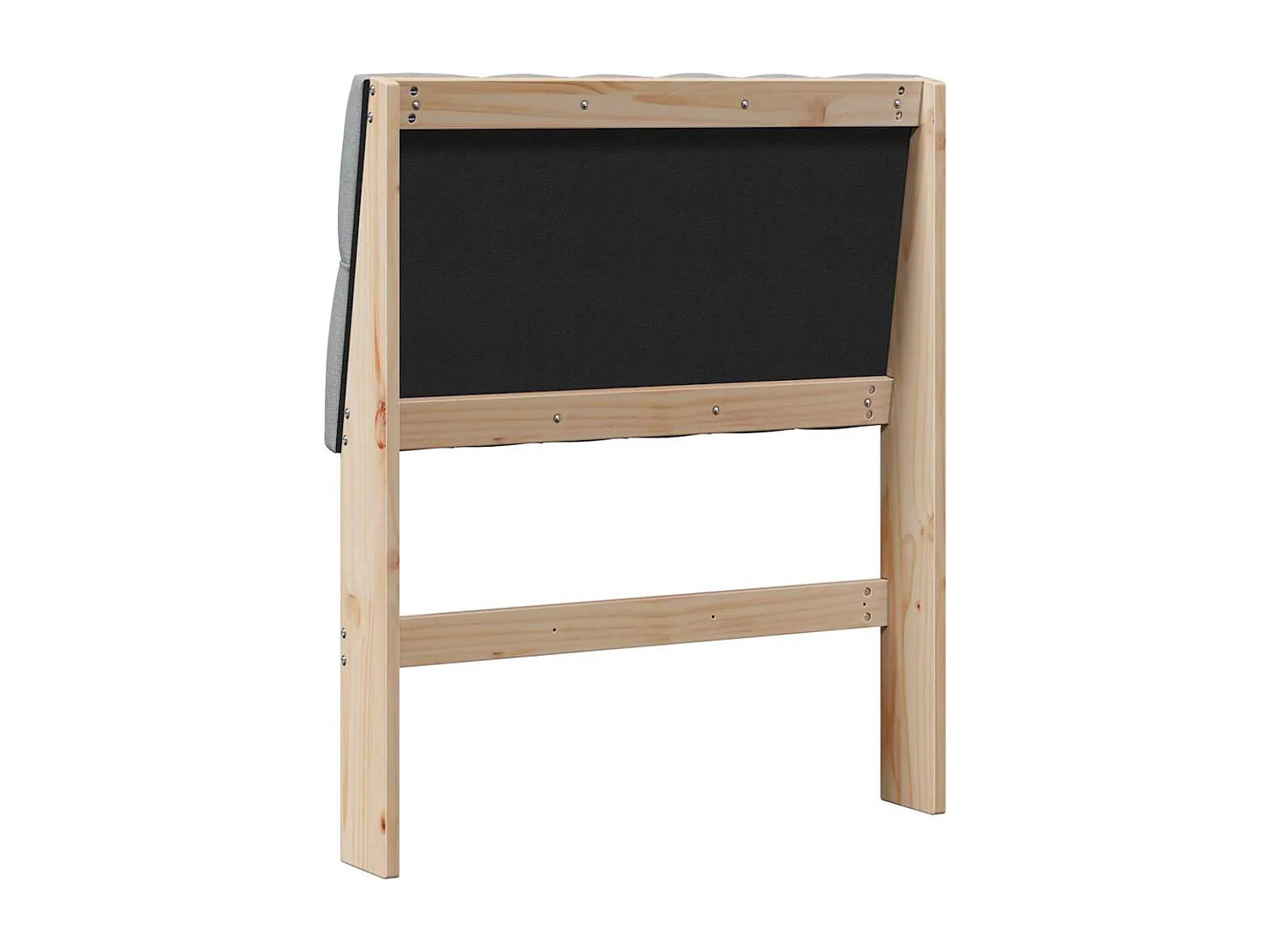 Tête de lit capitonnée Gris clair 75 cm Pin massif