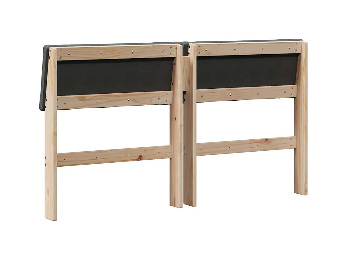 Tête de lit capitonnée Gris foncé 140 cm Pin massif