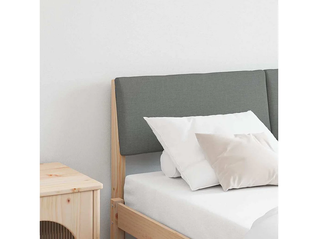 Cabeceira estofada Cinza Escuro 140 cm
