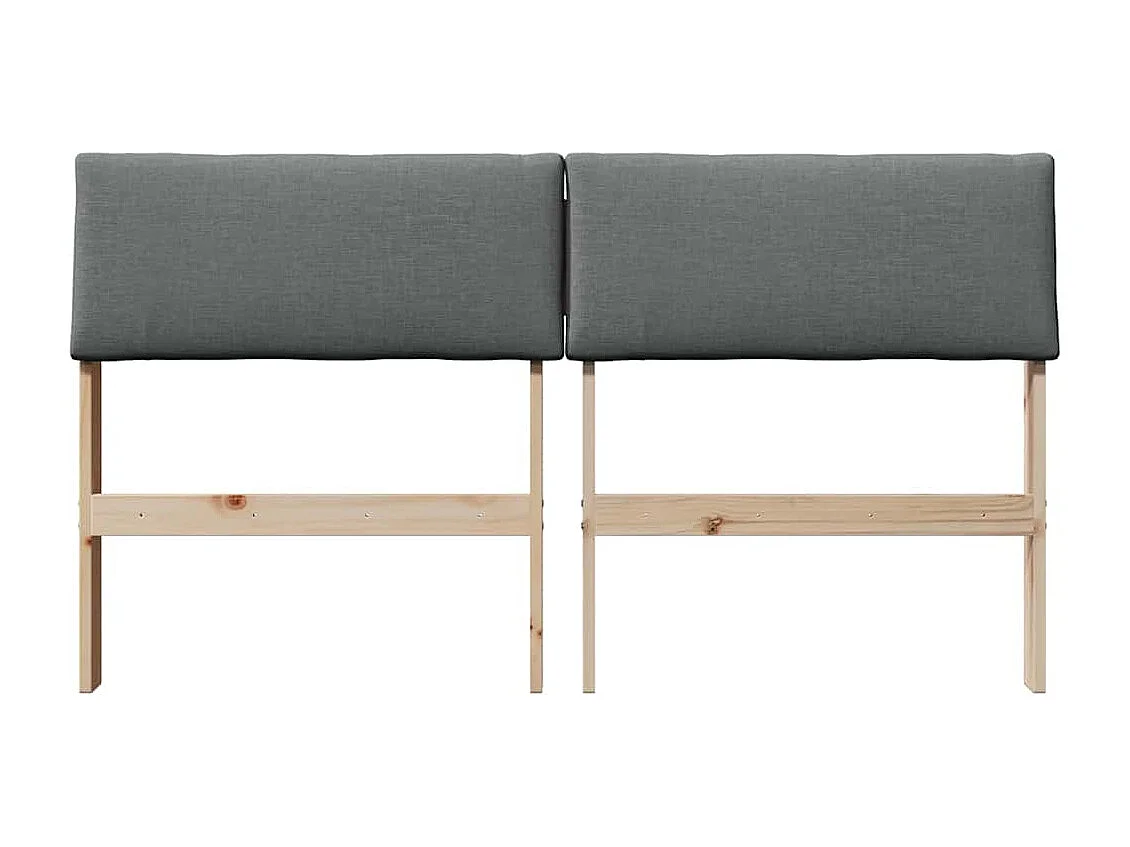 Cabeceira estofada Cinza Escuro 140 cm