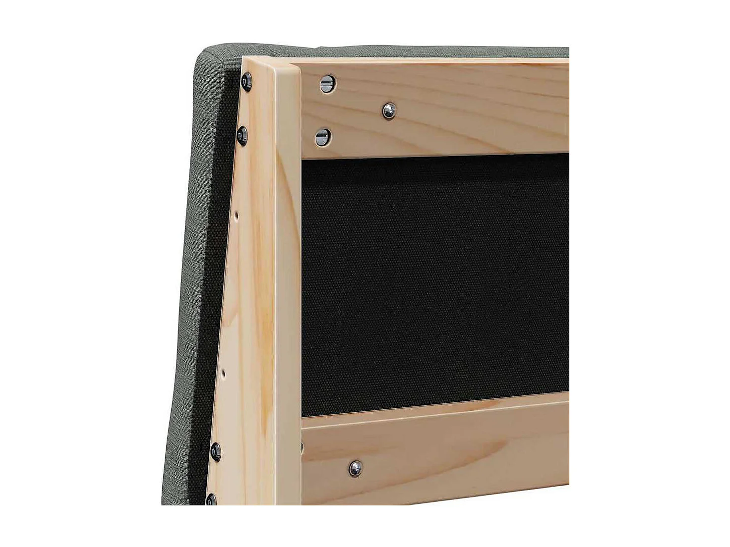 Cabeceira estofada Cinza Escuro 140 cm