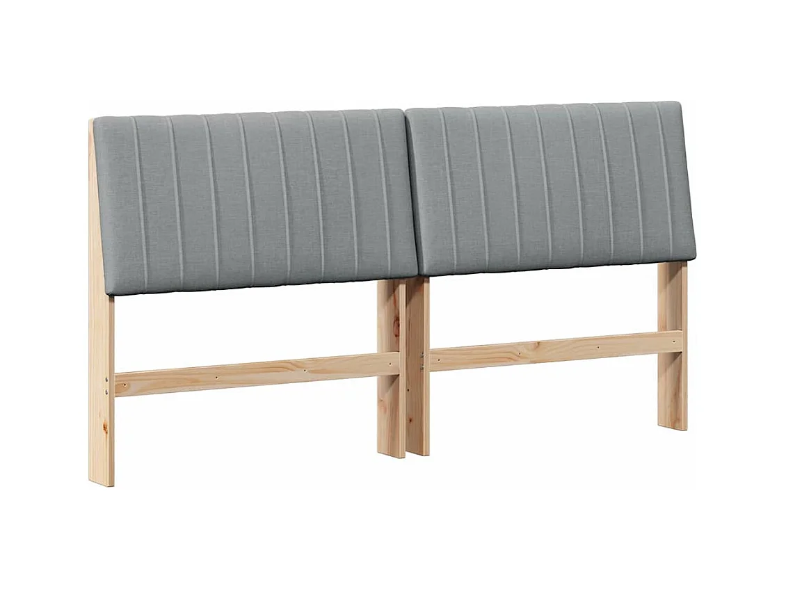 Cabeceira estofada Cinzento-claro 200 cm