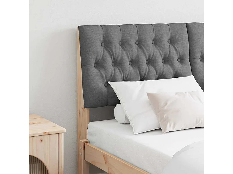 Cabeceira estofada Cinza Escuro 160 cm