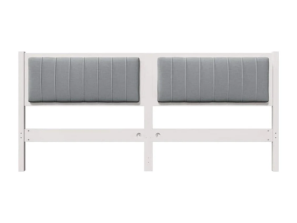 Cabeceira estofada com cabeceira Branco 180 cm