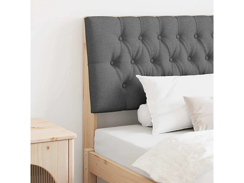 Tête de lit capitonnée Gris foncé 100 cm Pin massif